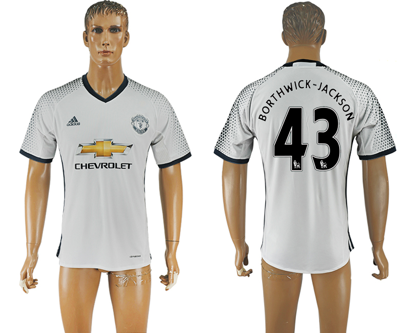 2016-17 Manchester United 43 BORTHWICK JACKSON Third Away Thailand Soccer Jersey 2016-17 Manchester United 43 BORTHWICK JACKSON Third Away Thailand Soccer Jersey