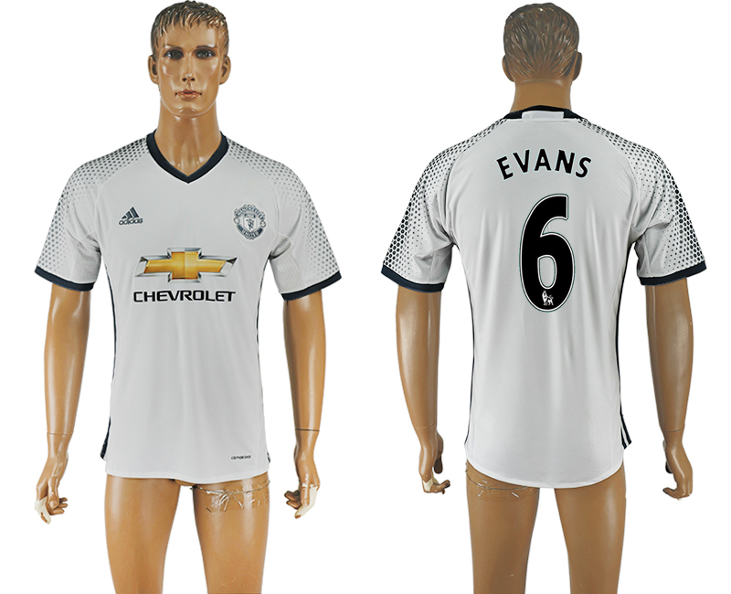 2016-17 Manchester United 6 EVANS Third Away Thailand Soccer Jersey