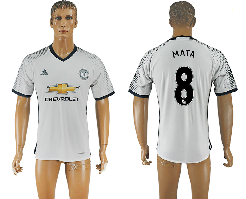 2016-17 Manchester United 8 MATA Third Away Thailand Soccer Jersey