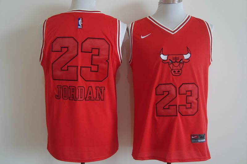 Bulls 23 Michael Jordan Red Nike Jersey