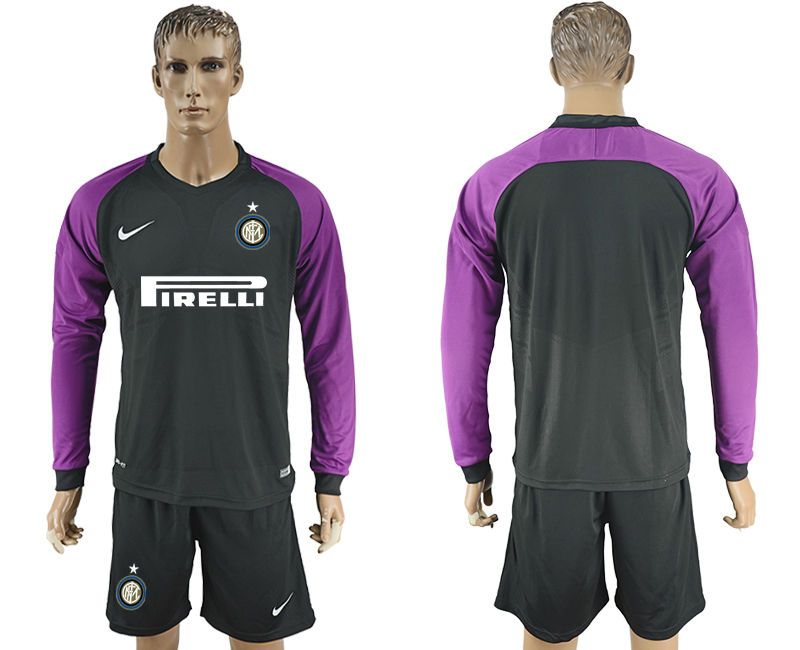 2016-17 Inter Milan Black Long Sleeve Goalkeeper Soccer Jersey