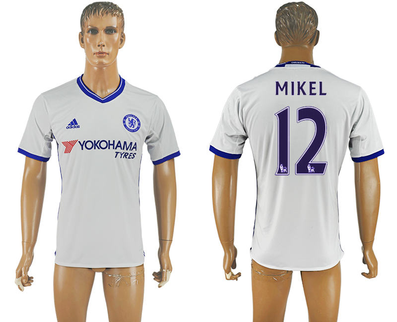 2016-17 Chelsea 12 MIKEL Third Away Thailand Soccer Jersey