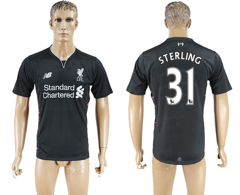 2016-17 Liverpool 31 STERLING Away Thailand Soccer Jersey