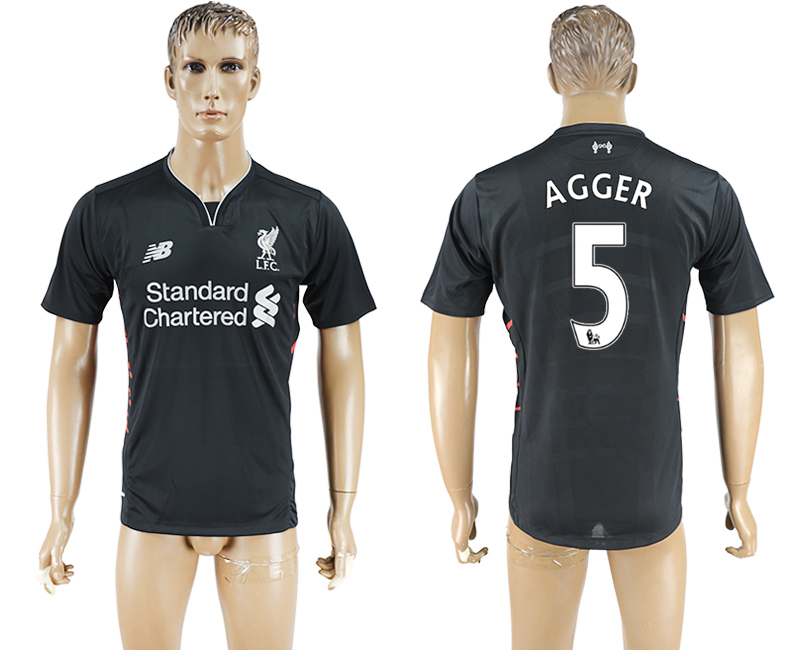 2016-17 Liverpool 5 AGGER Away Thailand Soccer Jersey