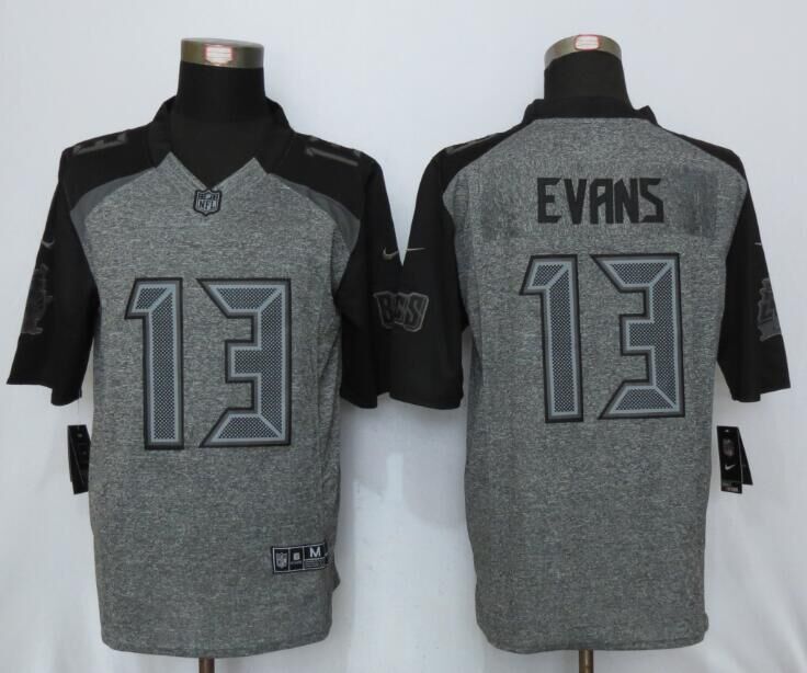 Nike Buccaneers 13 Mike Evans Gray Gridiron Gray Limited Jersey