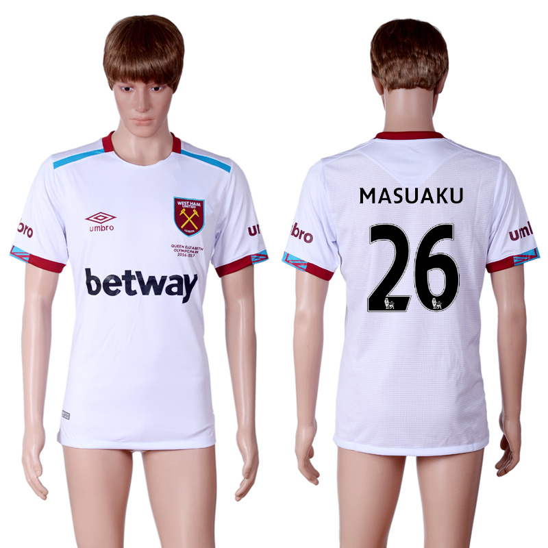 2016-17 West Ham United 26 MASUAKU Away Thailand Soccer Jersey