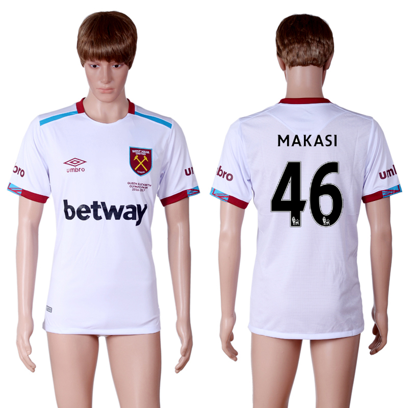 2016-17 West Ham United 46 MAKASI Away Thailand Soccer Jersey