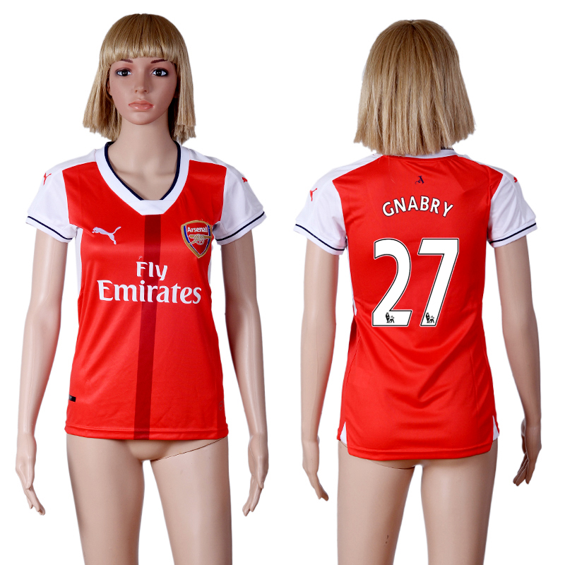 2016-17 Arsenal 27 GNABRY Home Women Soccer Jersey