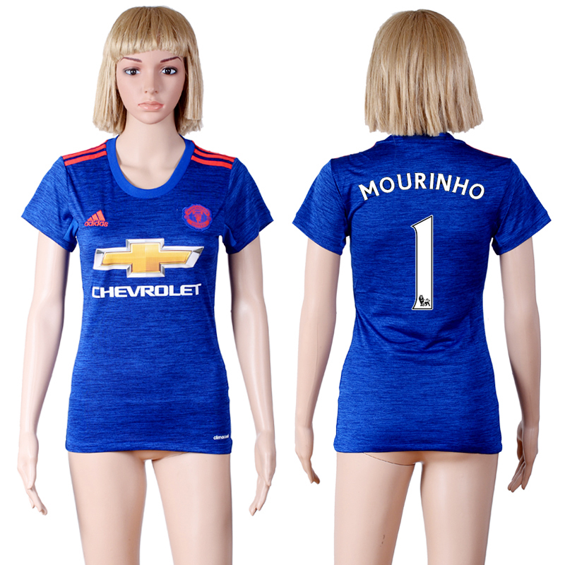 2016-17 Manchester United 1 MOURINHO Away Women Soccer Jersey