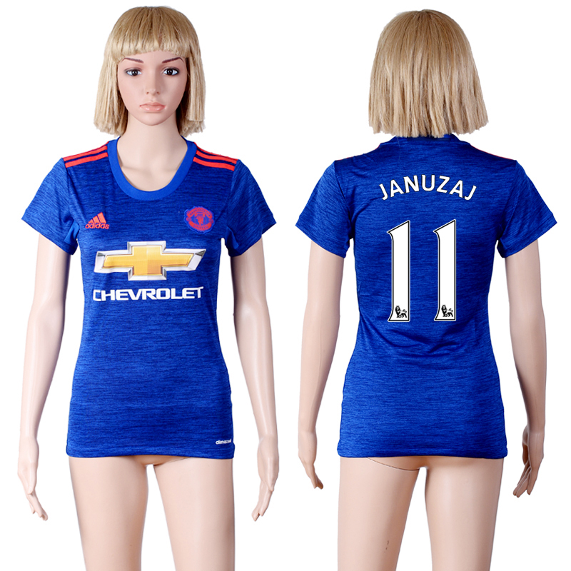 2016-17 Manchester United 11 JANUZAJ Away Women Soccer Jersey