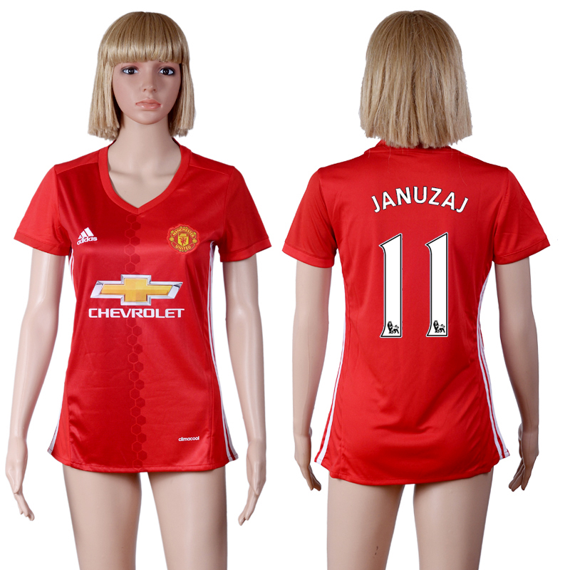 2016-17 Manchester United 11 JANUZAJ Home Women Soccer Jersey