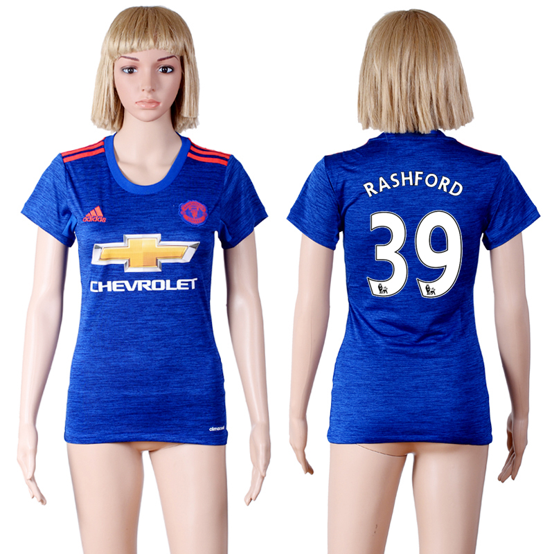 2016-17 Manchester United 39 RASHFORD Away Women Soccer Jersey 2016-17 Manchester United 39 RASHFORD Away Women Soccer Jersey