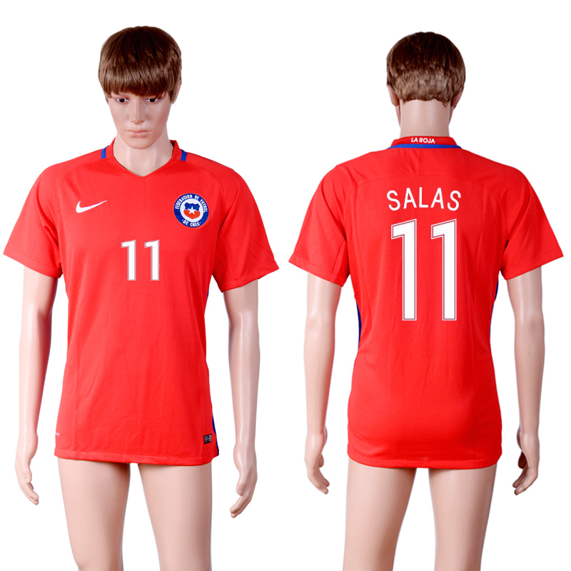 2016-17 Chile 11 SALAS Home Thailand Soccer Jersey
