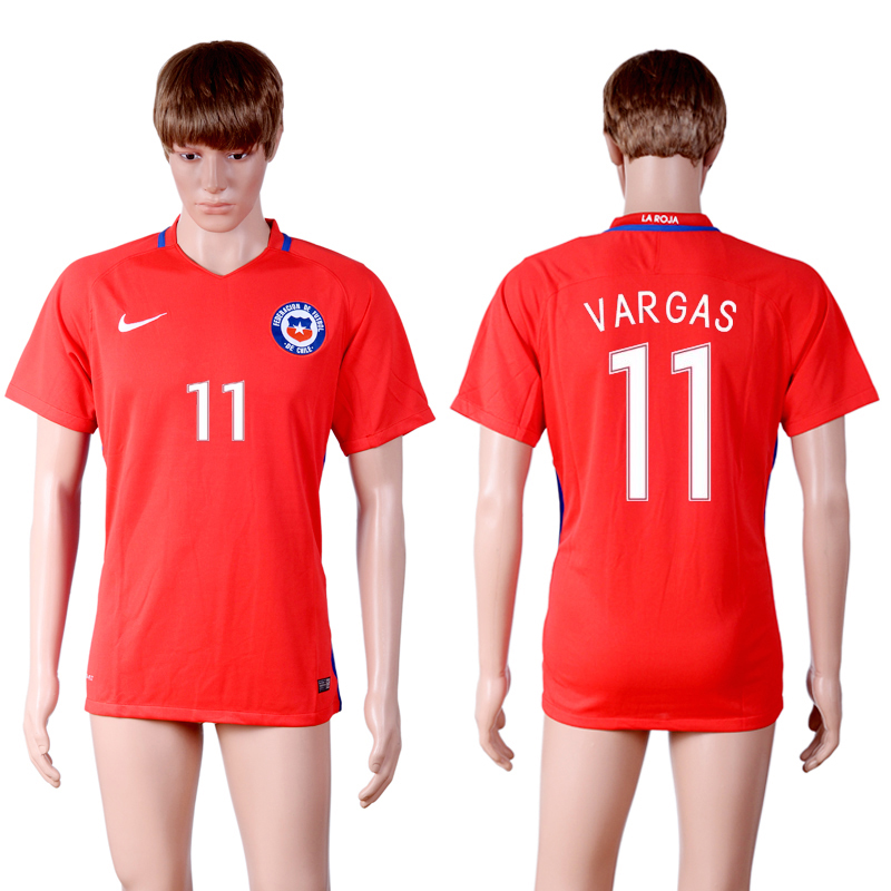 2016-17 Chile 11 VARGAS Home Thailand Soccer Jersey