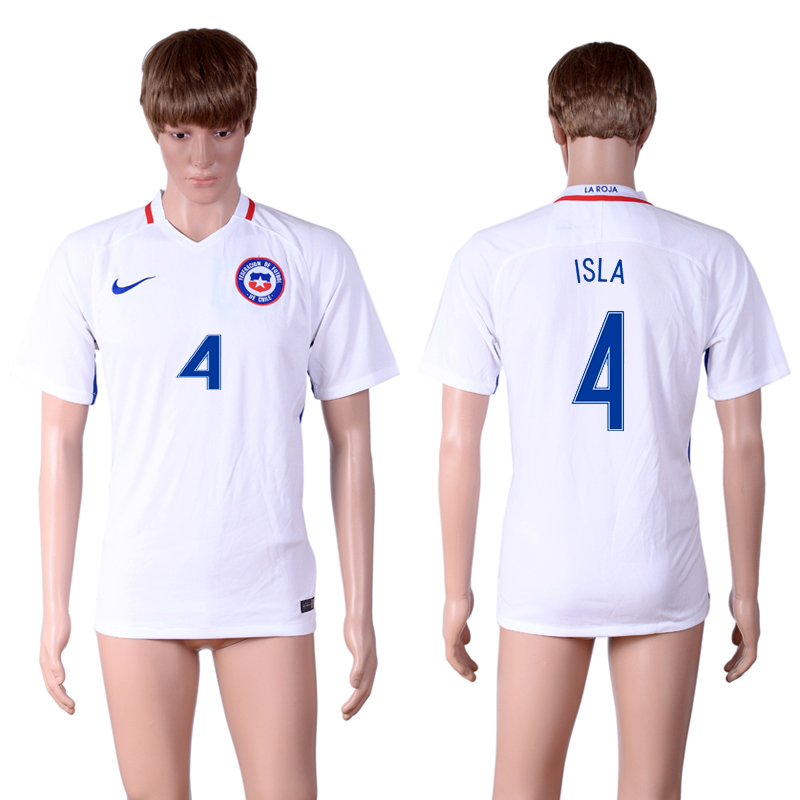 2016-17 Chile 4 ISLA Away Thailand Soccer Jersey 2016-17 Chile 4 ISLA Away Thailand Soccer Jersey