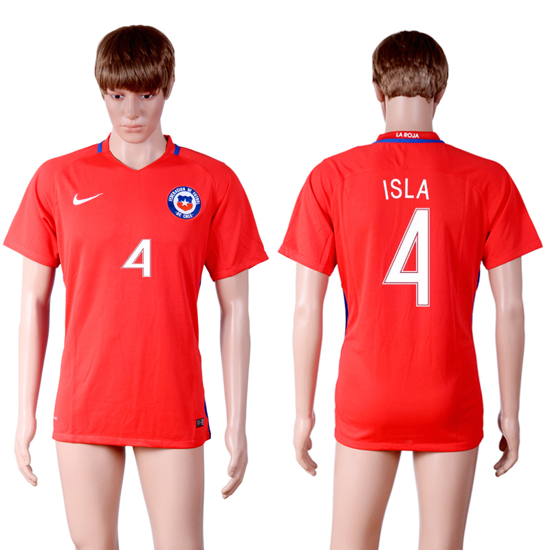 2016-17 Chile 4 ISLA Home Thailand Soccer Jersey