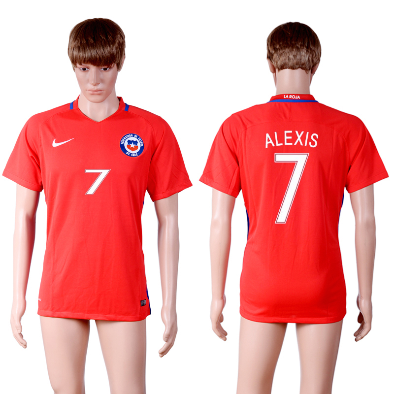 2016-17 Chile 7 ALEXIS Home Thailand Soccer Jersey
