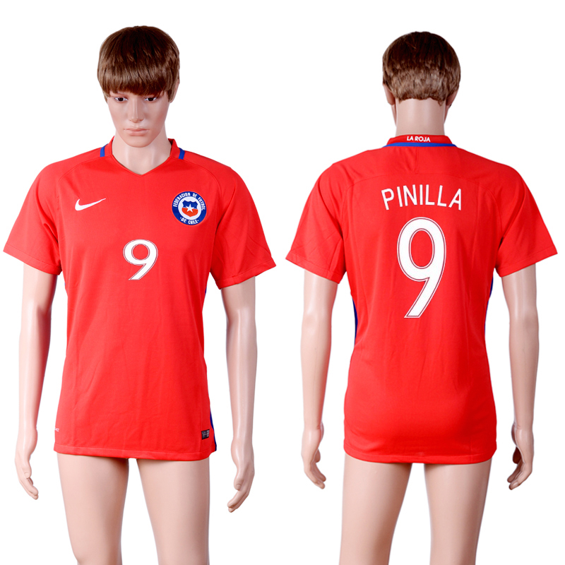 2016-17 Chile 9 PINILLA Home Thailand Soccer Jersey
