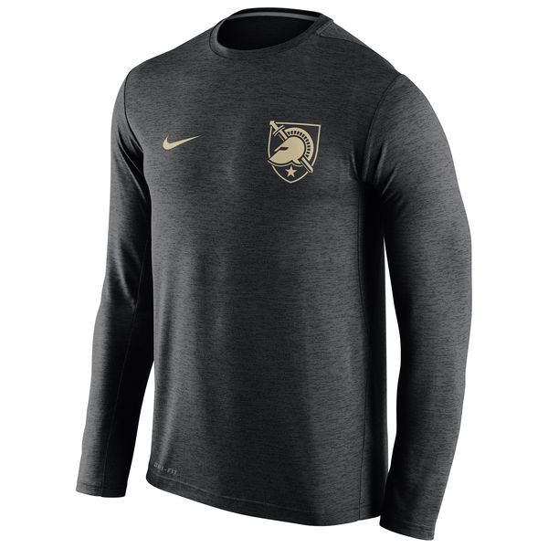 Army Black Knights Nike Stadium Dri-Fit Touch Long Sleeve T-Shirt Black