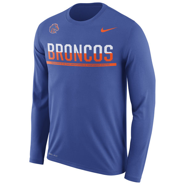 Boise State Broncos Nike 2016 Staff Sideline Dri-Fit Legend Long Sleeve T-Shirt Royal