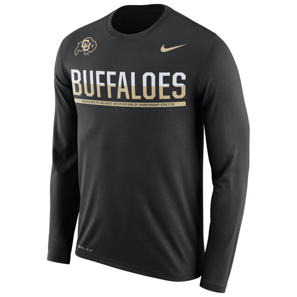 Colorado Buffaloes Nike 2016 Staff Sideline Dri-Fit Legend Long Sleeve T-Shirt Black