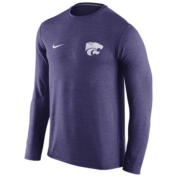Kansas State Wildcats Nike Stadium Dri-Fit Touch Long Sleeve T-Shirt Purple - Click Image to Close