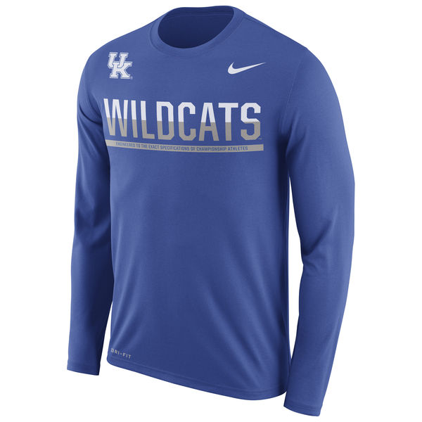 Kentucky Wildcats Nike 2016 Staff Sideline Dri-Fit Legend Long Sleeve T-Shirt Royal