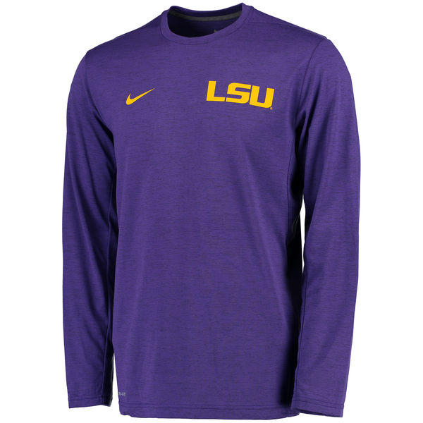 LSU Tigers Nike Stadium Dri-Fit Touch Long Sleeve T-Shirt Purple
