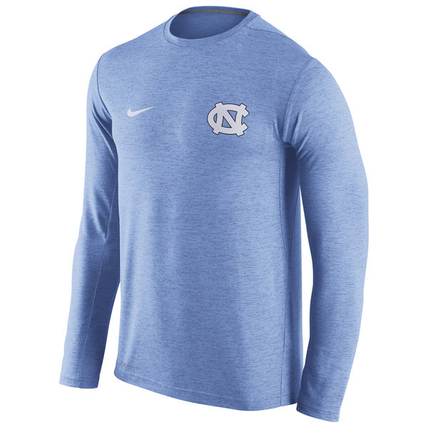 North Carolina Tar Heels Nike Stadium Dri-Fit Touch Long Sleeve T-Shirt Light Blue