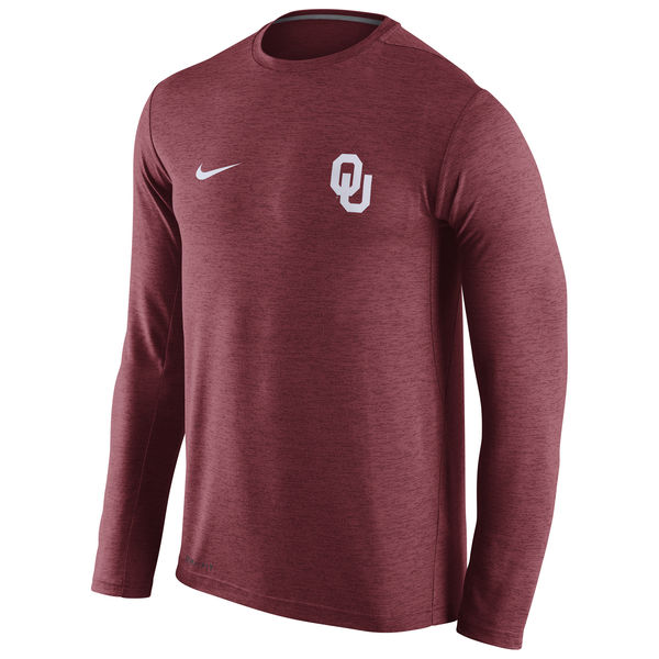 Oklahoma Sooners Nike Stadium Dri-Fit Touch Long Sleeve T-Shirt Crimson