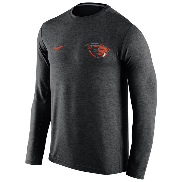Oregon State Beavers Nike Stadium Dri-Fit Touch Long Sleeve T-Shirt Black