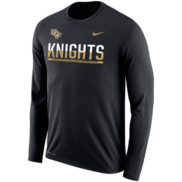 UCF Knights Nike 2016 Staff Sideline Dri-Fit Legend Long Sleeve T-Shirt Charcoal