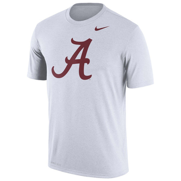 Alabama Crimson Tide Nike Logo Legend Dri-Fit Performance T-Shirt White - Click Image to Close