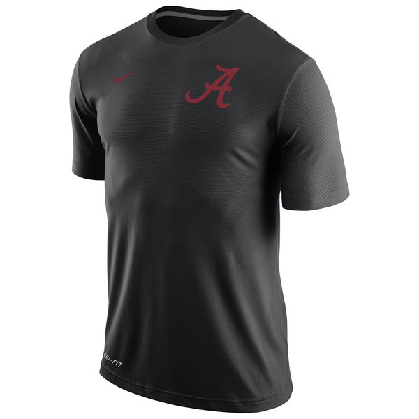 Alabama Crimson Tide Nike Stadium Dri-Fit Touch T-Shirt Black - Click Image to Close