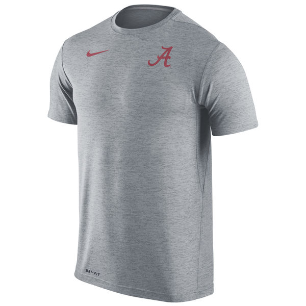 Alabama Crimson Tide Nike Stadium Dri-Fit Touch T-Shirt Heather Gray - Click Image to Close