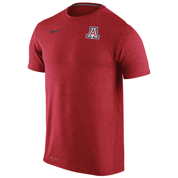 Arizona Wildcats Nike Stadium Dri-Fit Touch T-Shirt Heather Red