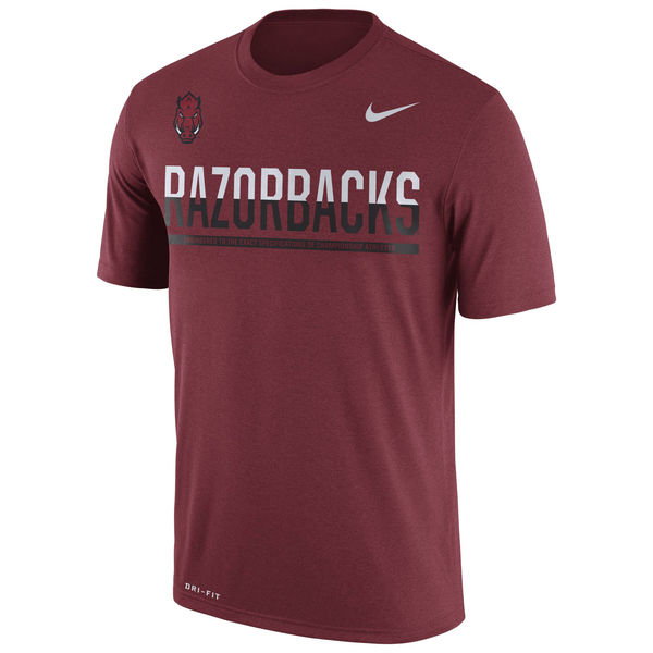 Arkansas Razorbacks Nike 2016 Staff Sideline Dri-Fit Legend T-Shirt Cardinal