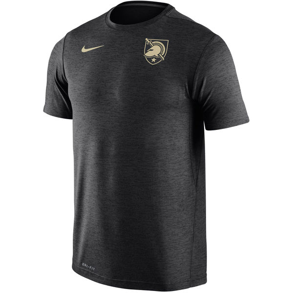 Army Black Knights Nike Stadium Dri-Fit Touch T-Shirt Heather Black