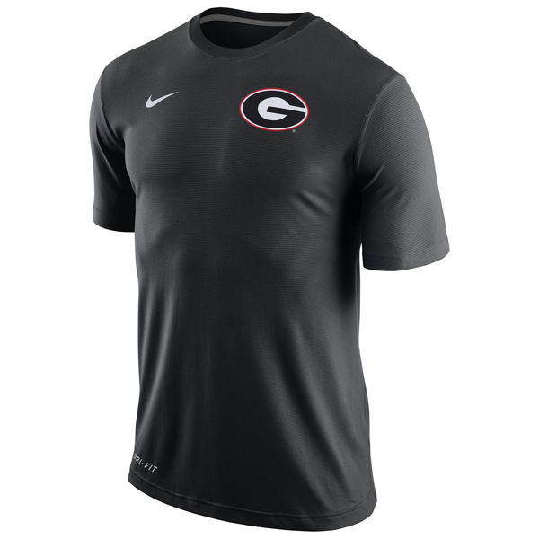 Georgia Bulldogs Nike Stadium Dri-Fit Touch T-Shirt Black2