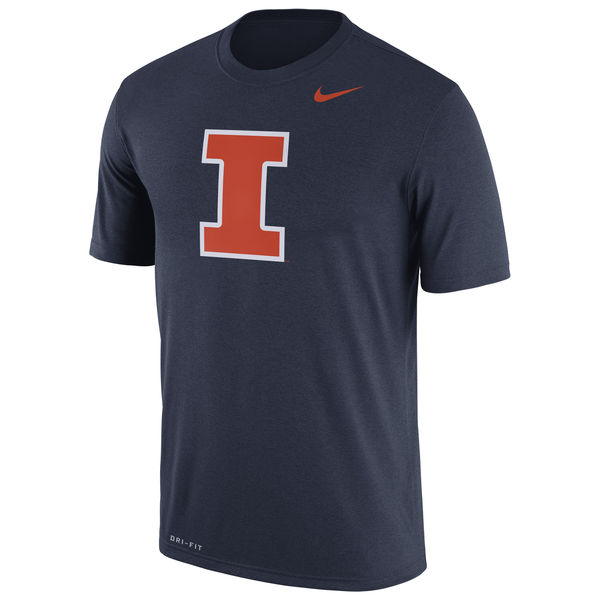 Illinois Fighting Illini Nike Logo Legend Dri-Fit Performance T-Shirt Navy