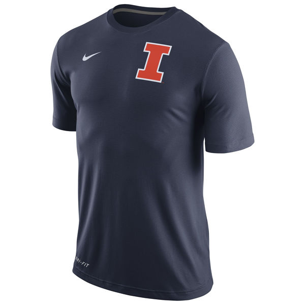 Illinois Fighting Illini Nike Stadium Dri-Fit Touch T-Shirt Navy