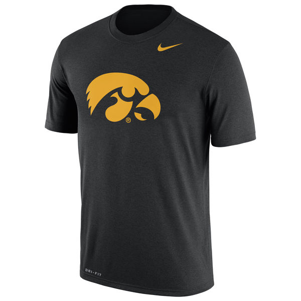Iowa Hawkeyes Nike Logo Legend Dri-Fit Performance T-Shirt Black - Click Image to Close