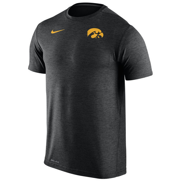 Iowa Hawkeyes Nike Stadium Dri-Fit Touch T-Shirt Heather Black