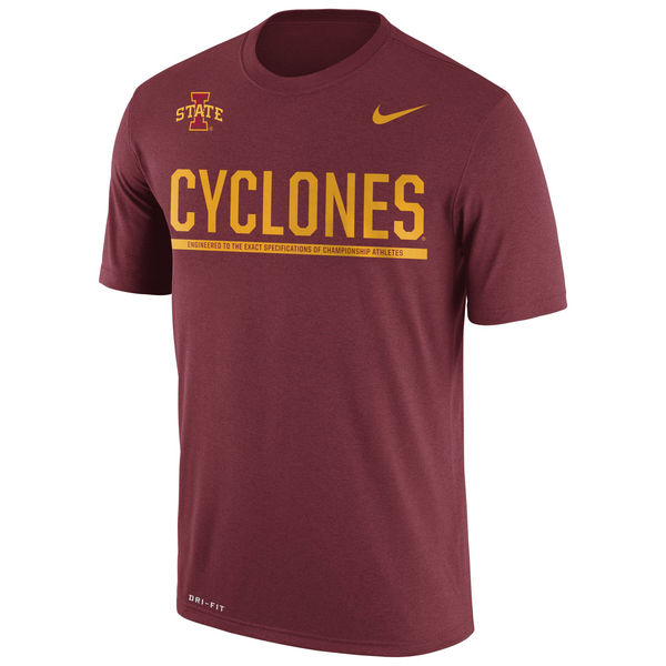Iowa State Cyclones Nike 2016 Staff Sideline Dri-Fit Legend T-Shirt Cardinal