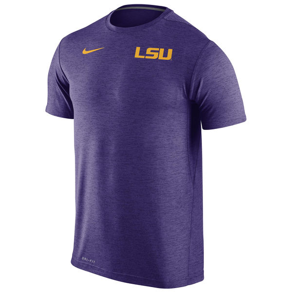 LSU Tigers Nike Stadium Dri-Fit Touch T-Shirt Heather Purple