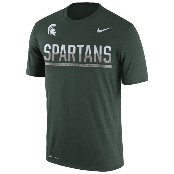 Michigan State Spartans Nike 2016 Staff Sideline Dri-Fit Legend T-Shirt Green