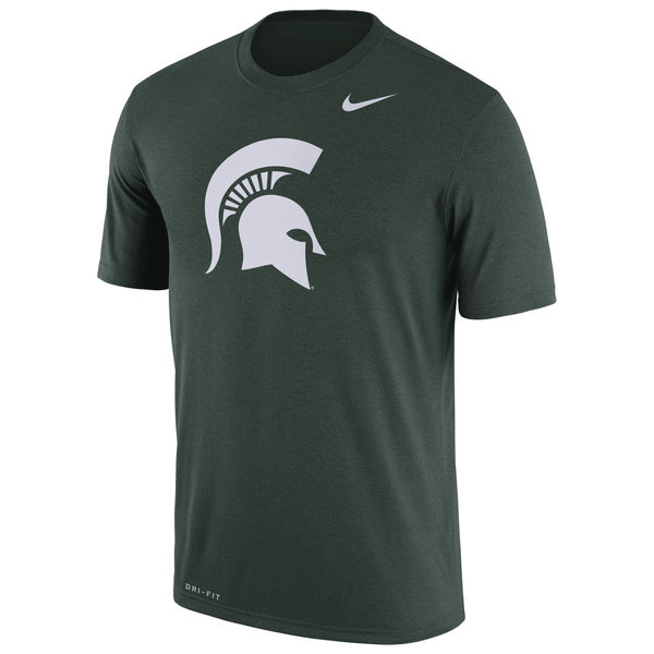 Michigan State Spartans Nike Logo Legend Dri-Fit Performance T-Shirt Green - Click Image to Close