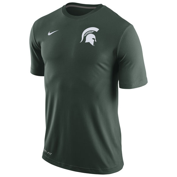 Michigan State Spartans Nike Stadium Dri-Fit Touch T-Shirt Green - Click Image to Close