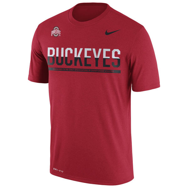 Ohio State Buckeyes Nike 2016 Staff Sideline Dri-Fit Legend T-Shirt Scarlet