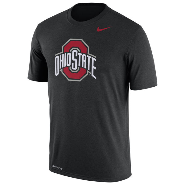 Ohio State Buckeyes Nike Logo Legend Dri-Fit Performance T-Shirt Black - Click Image to Close